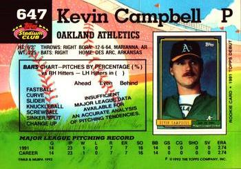 Kevin Campbell  baseball card collectible - Main Image 2