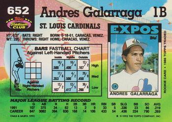 Andres Galarraga  baseball card collectible - Main Image 2