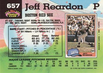 Jeff Reardon  baseball card collectible - Main Image 2