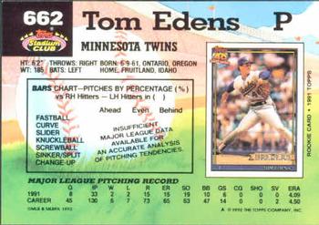 Tom Edens  baseball card collectible - Main Image 2