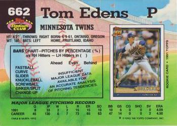 Tom Edens  baseball card collectible - Main Image 2