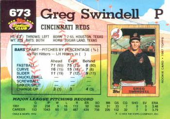 Greg Swindell  baseball card collectible - Main Image 2