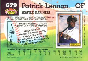 Patrick Lennon  baseball card collectible - Main Image 2