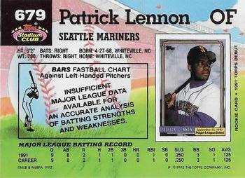 Patrick Lennon  baseball card collectible - Main Image 2