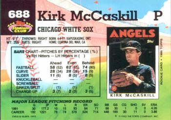 Kirk McCaskill  baseball card collectible - Main Image 2