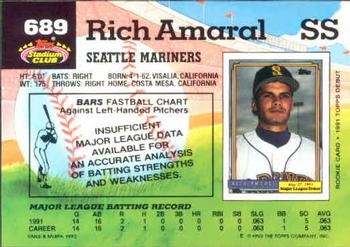Rich Amaral  baseball card collectible - Main Image 2