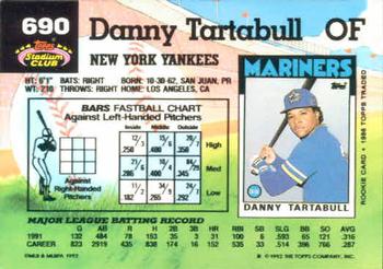 Danny Tartabull  baseball card collectible - Main Image 2