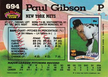 Paul Gibson  baseball card collectible - Main Image 2