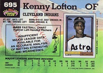 Kenny Lofton  baseball card collectible - Main Image 2