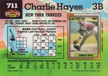 Charlie Hayes  baseball card collectible - Main Image 2