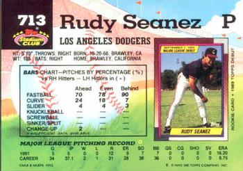 Rudy Seanez  baseball card collectible - Main Image 2