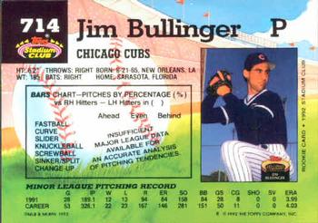 Jim Bullinger  baseball card collectible - Main Image 2