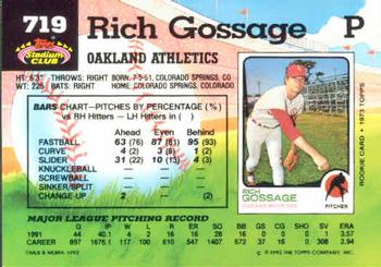 Rich Gossage  baseball card collectible - Main Image 2