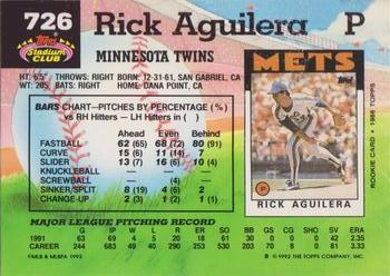 Rick Aguilera  baseball card collectible - Main Image 2