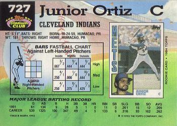 Junior Ortiz  baseball card collectible - Main Image 2