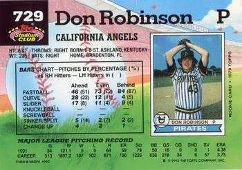 Don Robinson  baseball card collectible - Main Image 2