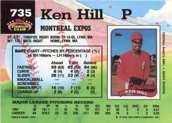 Ken Hill  baseball card collectible - Main Image 2