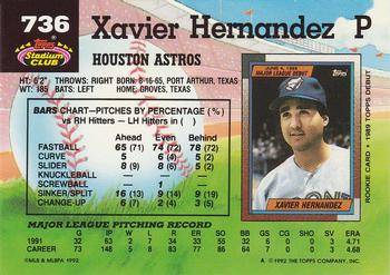 Xavier Hernandez  baseball card collectible - Main Image 2