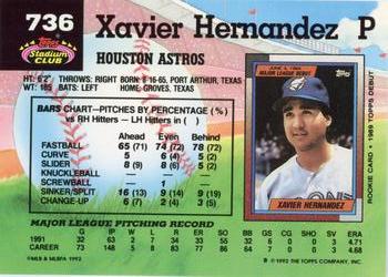 Xavier Hernandez  baseball card collectible - Main Image 2