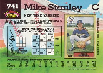 Mike Stanley  baseball card collectible - Main Image 2