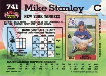 Mike Stanley  baseball card collectible - Main Image 2