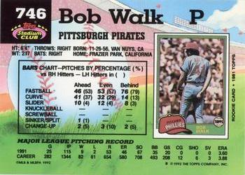 Bob Walk  baseball card collectible - Main Image 2