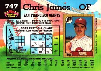 Chris James  baseball card collectible - Main Image 2