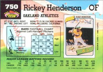 Rickey Henderson  baseball card collectible - Main Image 2