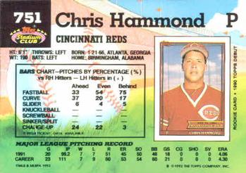 Chris Hammond  baseball card collectible - Main Image 2