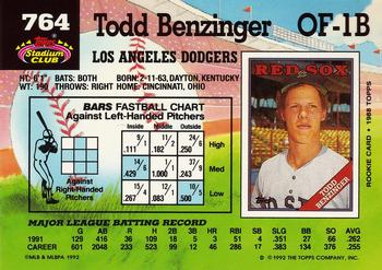 Todd Benzinger  baseball card collectible - Main Image 2