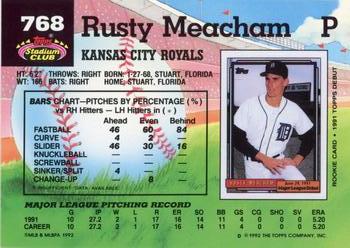 Rusty Meacham  baseball card collectible - Main Image 2