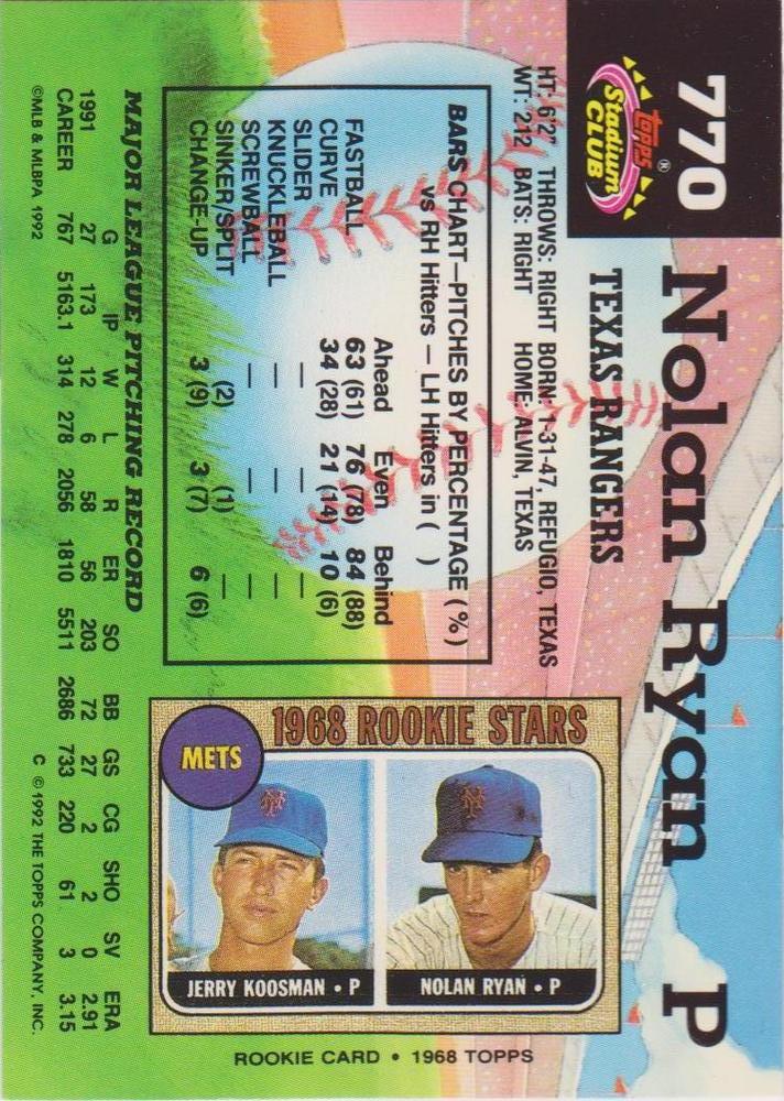 Nolan Ryan  baseball card collectible - Main Image 2