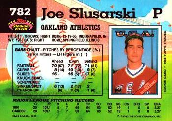 Joe Slusarski  baseball card collectible - Main Image 2