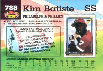 Kim Batiste  baseball card collectible - Main Image 2