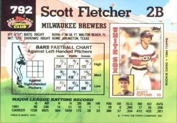 Scott Fletcher  baseball card collectible - Main Image 2