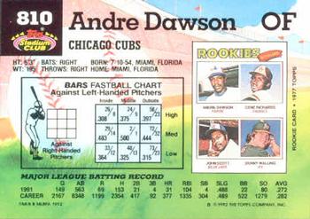 Andre Dawson  baseball card collectible - Main Image 2
