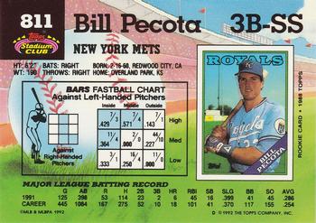 Bill Pecota  baseball card collectible - Main Image 2
