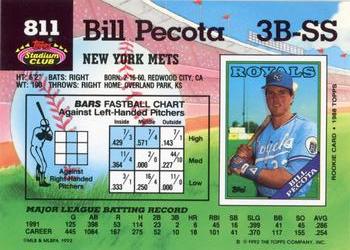 Bill Pecota  baseball card collectible - Main Image 2