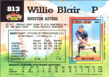 Willie Blair  baseball card collectible - Main Image 2