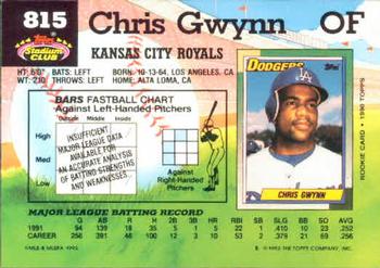 Chris Gwynn  baseball card collectible - Main Image 2