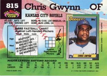 Chris Gwynn  baseball card collectible - Main Image 2