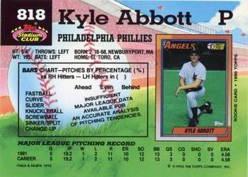 Kyle Abbott  baseball card collectible - Main Image 2