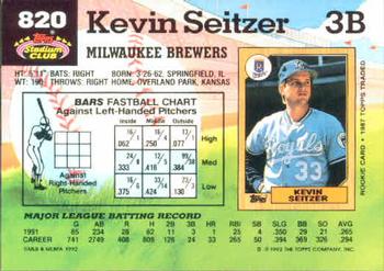 Kevin Seitzer  baseball card collectible - Main Image 2