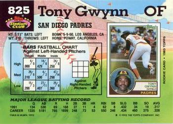 Tony Gwynn  baseball card collectible - Main Image 2