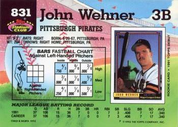 John Wehner  baseball card collectible - Main Image 2