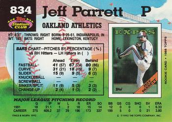 Jeff Parrett  baseball card collectible - Main Image 2