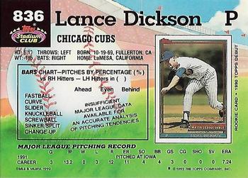 Lance Dickson  baseball card collectible - Main Image 2
