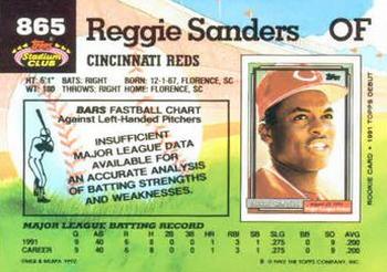 Reggie Sanders  baseball card collectible - Main Image 2