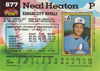 Neal Heaton  baseball card collectible - Main Image 2