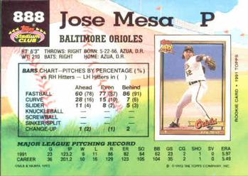 Jose Mesa  baseball card collectible - Main Image 2